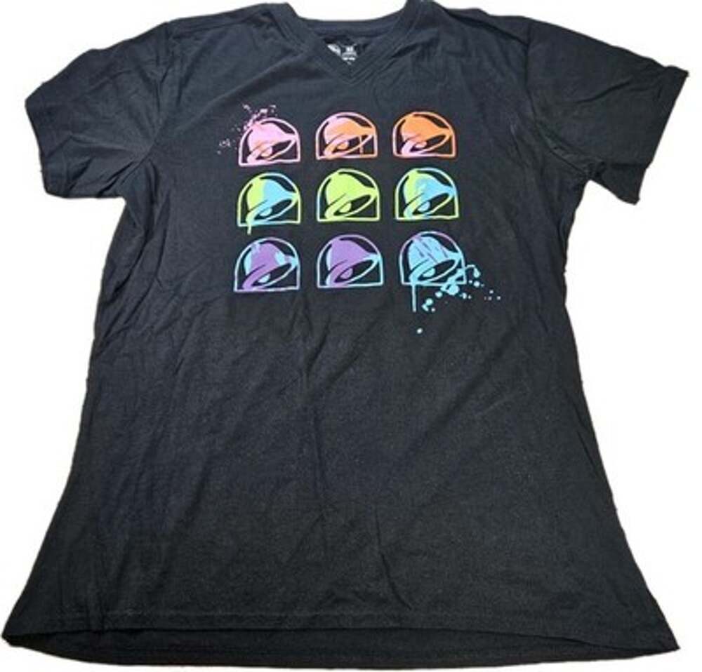 Taco Bell Women’s T Shirt Medium Short Sleeve V Neck Cotton/polyester Blend